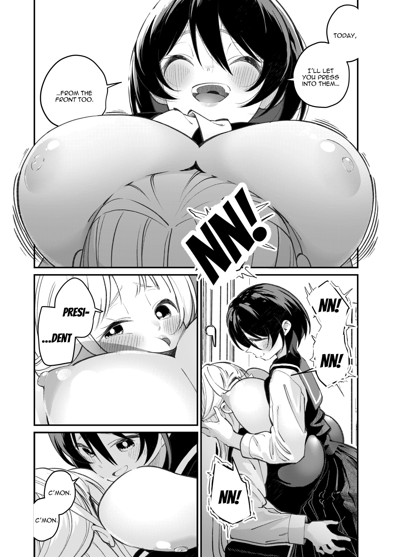 Hentai Manga Comic-Titititititty Breasty Lesbian Joint Publication-Read-10